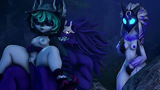 Vex And Wolf (kindred) - League Of Legends