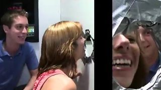 Straight guys tricked into gay blowjobs by gloryhole girls