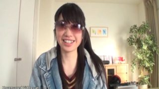 Japanese shy college girl sucks bfs dick