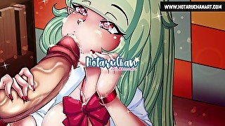 Hotaru sucks a huge cock in her Hentai art studio [BY HotaruChanART] ❤