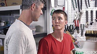 Tough Love For His Little Boy Chp 1: Step dad's Tool Bench - Jacob Armstrong - Step dad, Austin Armstrong - Step son, Doctor - Dr Wolf