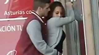 Slutty eighteen year old chick is so slutty she fuck with her friend on street