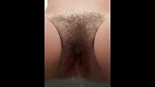 Held it for the entire day hairy pussy powerful piss