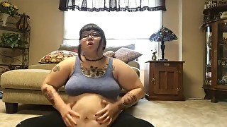 Gorgeous college girl Fatty Tries To Exercise