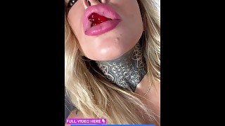 Your giantess Ashley has a sexual session with her tiny gummy bears (vore, pussy, ass)