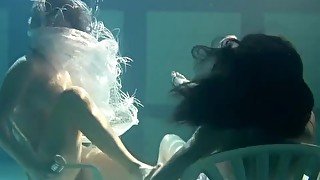 Siskina and Polcharova are underwater gymnasts