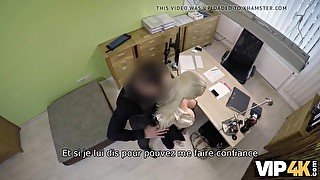 Blonde Czech teen Branche Bradburry needs cash to get her head out