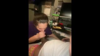 PAWG Sucks BBC While Family Is There 