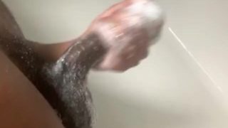 Soapy Black Cock Stroke! 