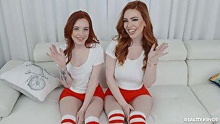 Gorgeous redheads Madi Collins and Nala Brooks are getting fucked