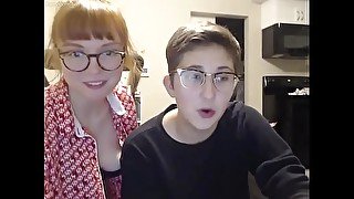 nerdy girl decides to call her new lesbian friend for amazing sex