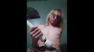 Playing with vibrator after long day