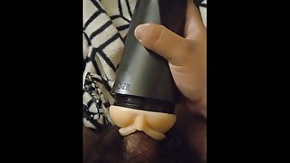 Teen uses fleshlight and unloads in it!!!