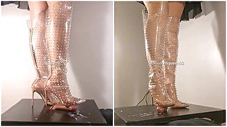 Amateur Rough Bootjob in Spiked Boots 3