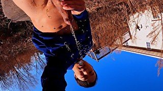 Slutty twink's public piss and cum adventure vlog!