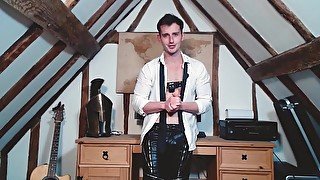 SUIT TO LEATHER COCKTEASE SEDUCTION PT 2