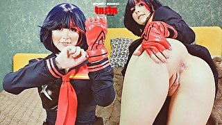 Ryuko Matoi was fucked by Naked Teacher in all holes until anal creampie - Cosplay KLK Spooky Boogie