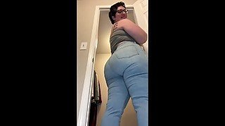 Sexy PAWG Tries On Jeans Without Panties Pt. 2