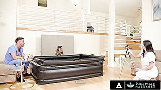 Masseuse Gets Hot Cum On Her Face Spanish Subtitles