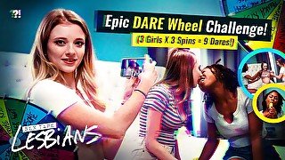 Riley Star & Kyler Quinn & Hazel Grace in Epic DARE Wheel Challenge! (3 Girls x 3 Spins = 9 Dares!)