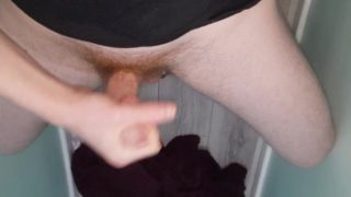 Hot British teenager makes his impotent cock hard and ejeculates!