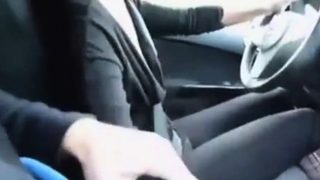 Handjob in car