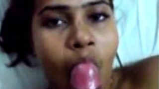 Desi indian young GF blowjob and hard riding.