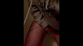 pissing with a dildo in me attempt 2