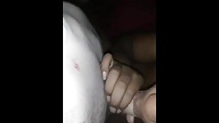 Ebony deepthroat big white dick