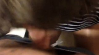 CD sucking me in Public Restroom