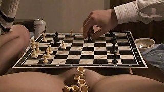 chess match on naked body