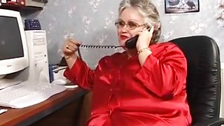 Big Beautiful Woman granny sucks and bonks in nylons