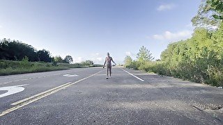 Caught walking naked and jacking on a public road. They stopped and watched me.