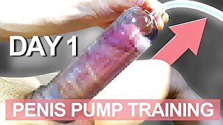 【100日後にチンコ大きくなる僕 Day1】I will have a bigger cock in 100 days. Penis pump training. 【SEASON 1】