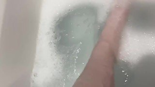 ASMR foot paddles in bubble bath