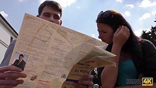 Denisse, the lucky teen, fucks for cash in Praga - POV style!