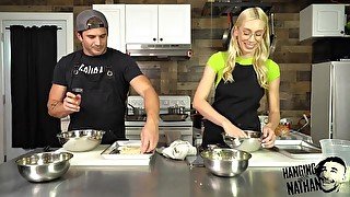 Kay Lovely and Nathan Bronson Cooking battle & Porn chitchat