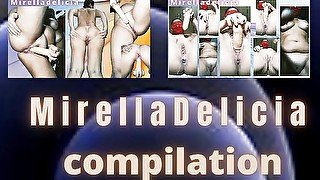 Mirelladelicia compilation 9 videos in 1 squirt, striptease and playing yummy with dildo