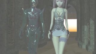 Cute 3D anime batgirl sucking cock