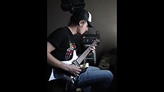 Metal man play Pantera Walk Solo