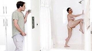 Dana DeArmond takes the shower and Tyler spies on her