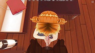 3D HENTAI POV Redhead girl sucks cock until you cum