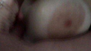 Close up blowjob, tits job and cum in mouth - POV