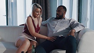 Hot blonde PAWG and a handsome, black dude are about to fuck until they get exhausted