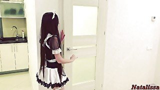 Hot french maid gets roughly fucked by the tenant