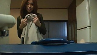 Late night video of naughty Japanese MILF Karen Hayashi giving head