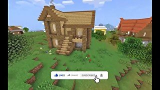 How to make a large cottage house in Minecraft