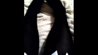 Asmr my feet with black stockings