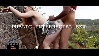 Public Outdoor Interracial Deepthroat Fucking BBC On Mountain: Canadian Blonde Gigi JAX - Full Video