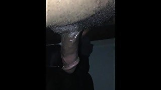 Ebony really really sloppy blowjob